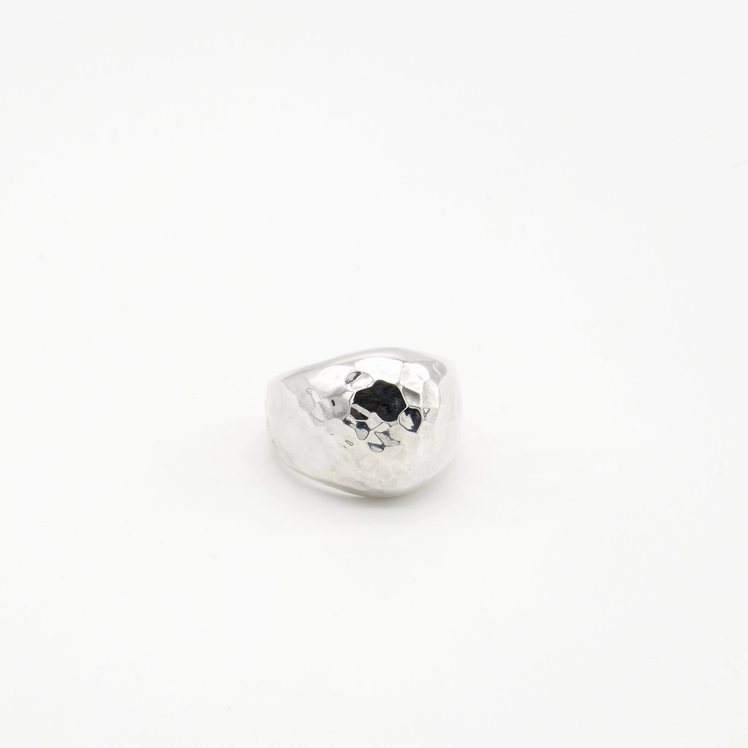 Raised Pounded Sterling Silver Ring Durable piece
