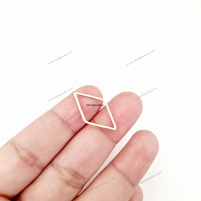 Raw brass diamond resin bezel link connector RBC10 1 piece Ocean Breeze Starry Night