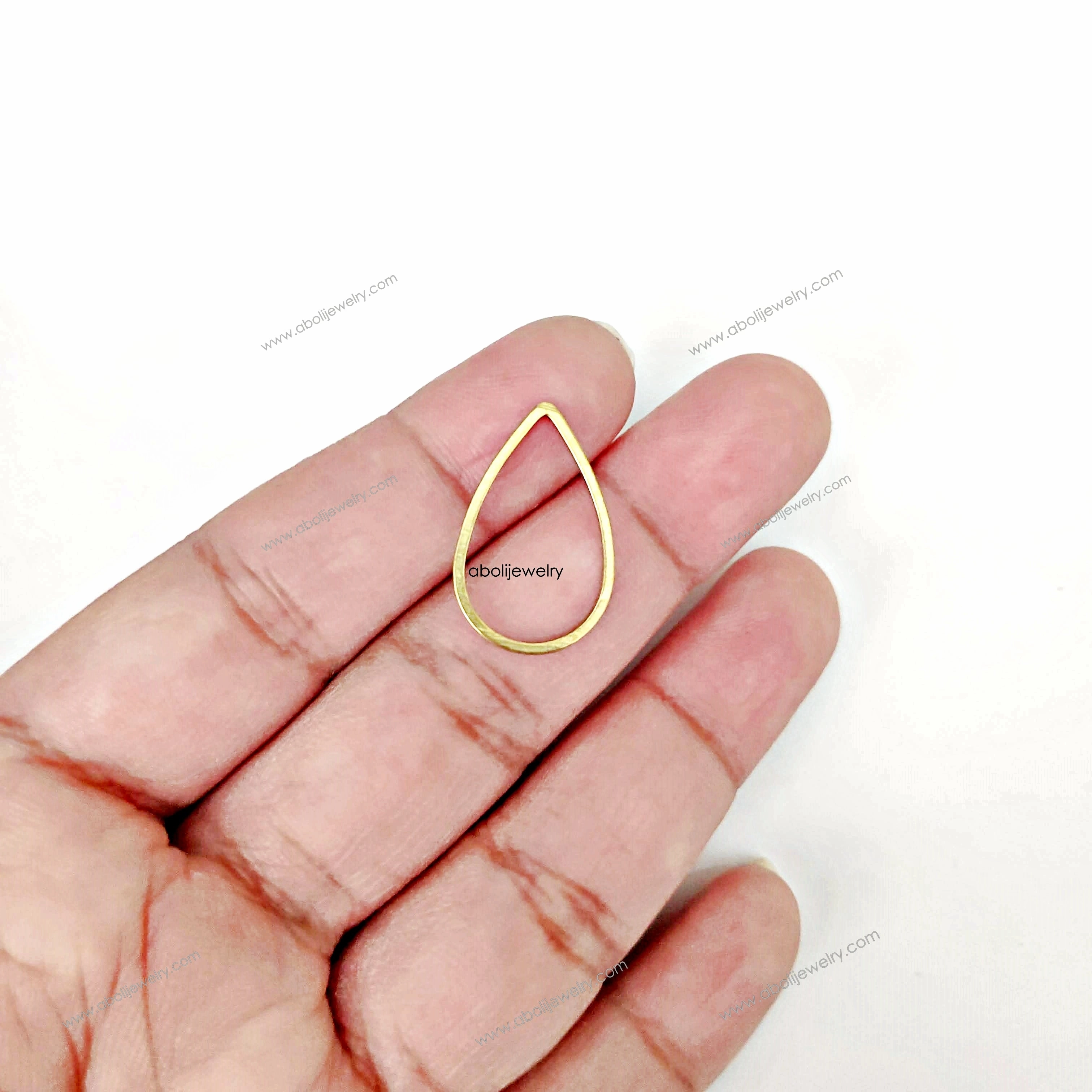 bright light Raw Brass Drop resin bezel connector golden raw brass charm finding RBF14 1 charm