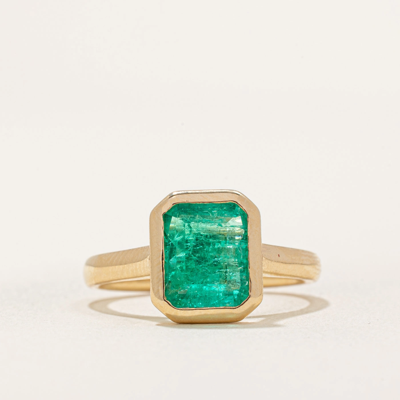 '100 Ways' Emerald Bezel Set Ring | 1.54ct | SZ 7.25 | Classic Pop Evening Gift