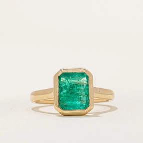 '100 Ways' Emerald Bezel Set Ring | 1.54ct | SZ 7.25 | Classic Pop Evening Gift