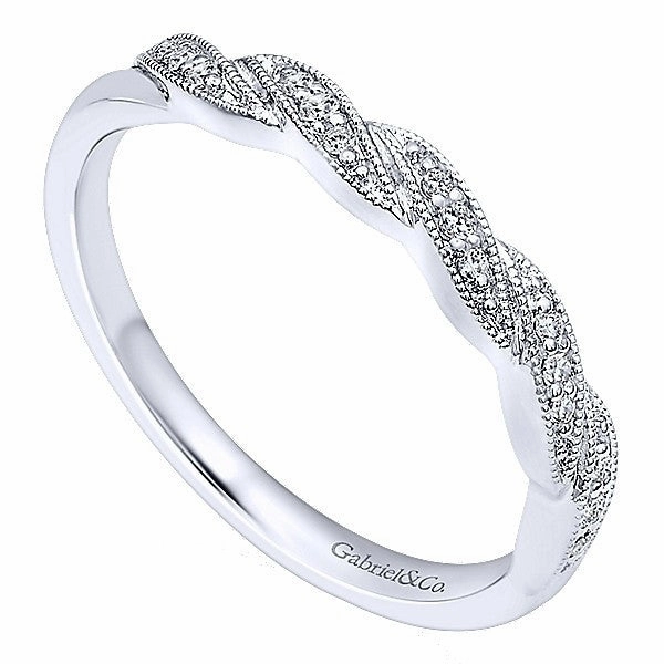 Braided Design Ornate Diamond Band.05 Cttw 14k Gold 205B Sentimental Ornament