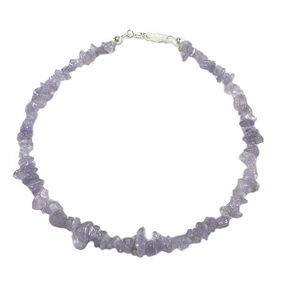 Genuine Tanzanite Gem Chip Bracelet Sterling Silver Handmade Bold Layering