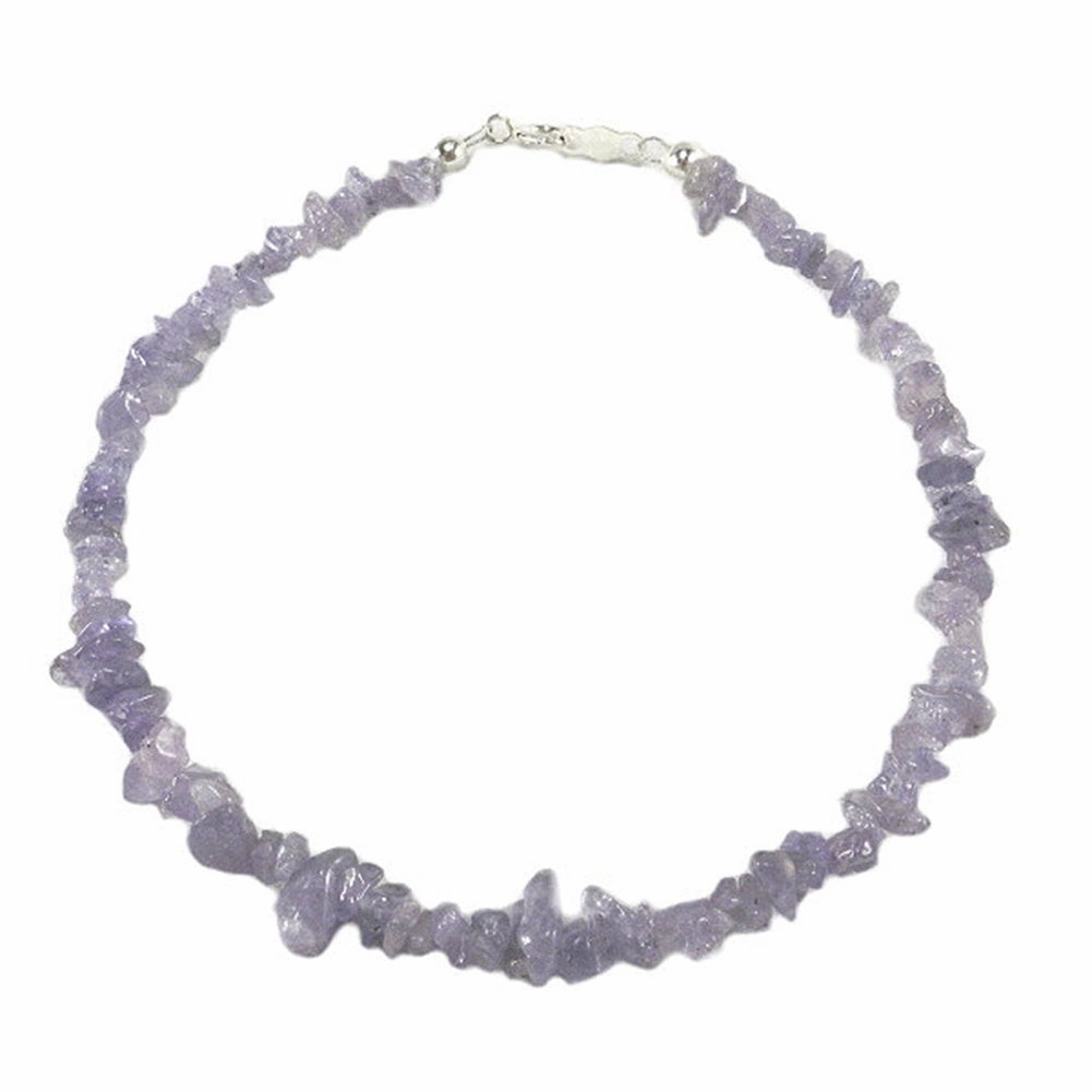 Genuine Tanzanite Gem Chip Bracelet Sterling Silver Handmade Bold Layering