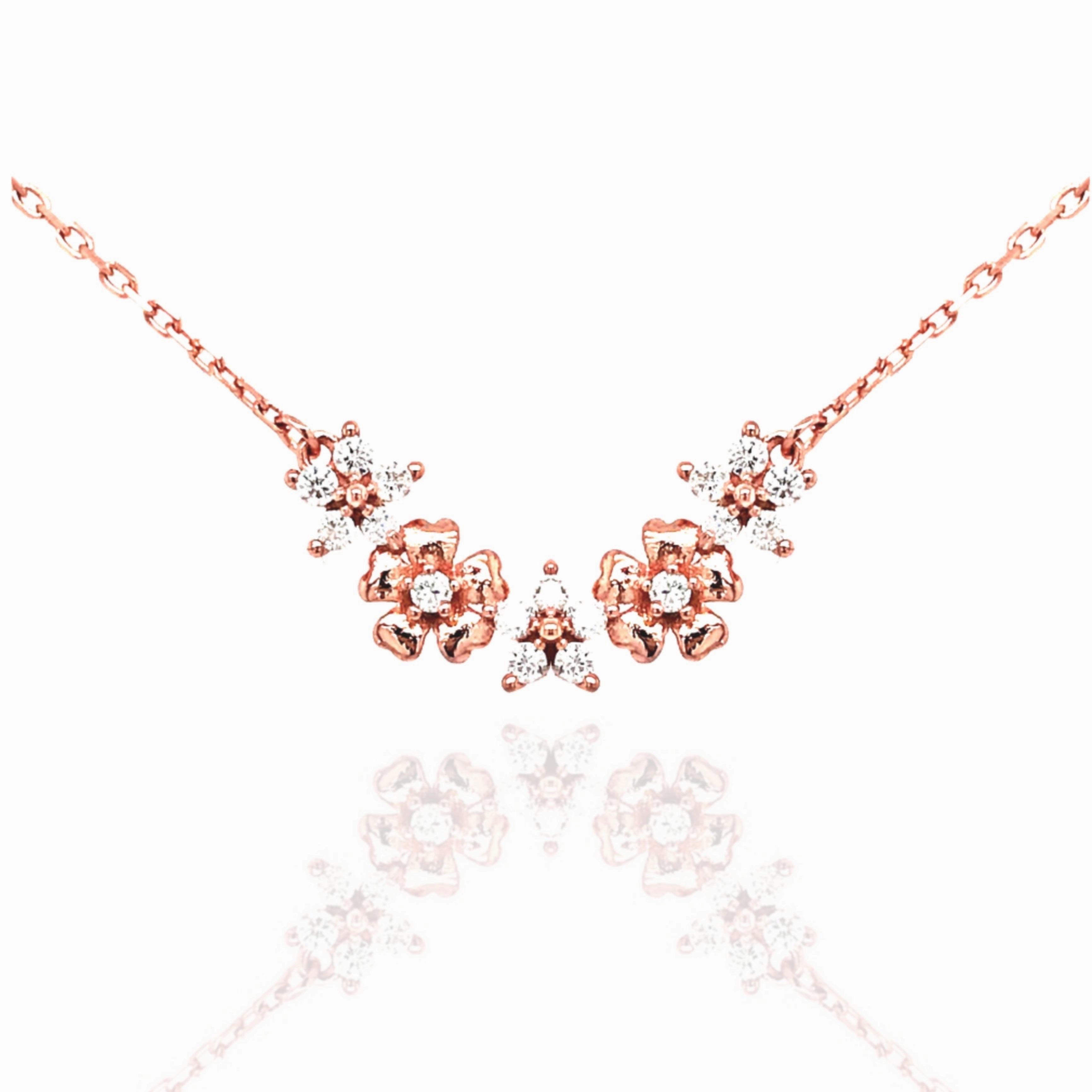 Vintage Pop Sterling Silver Flower Bar Necklace