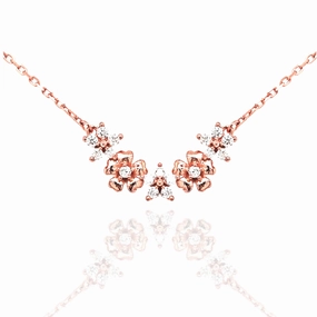 Vintage Pop Sterling Silver Flower Bar Necklace