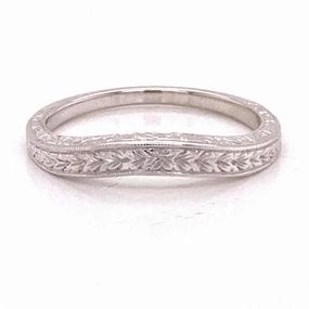Ridgeland Band (Curved with engraving) Lightweight Jewelry