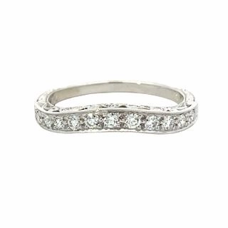 Lustrous Accent Ridgeland Band with five -stone filigree side