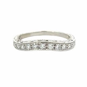 Lustrous Accent Ridgeland Band with five -stone filigree side