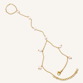 RIVIERA PEARL HAND CHAIN BRACELET Ruby Class Affordable elegance