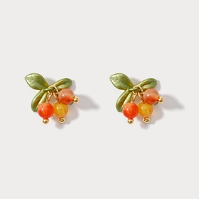 Orange Berry Earrings Timeless Jewelry Chic Form