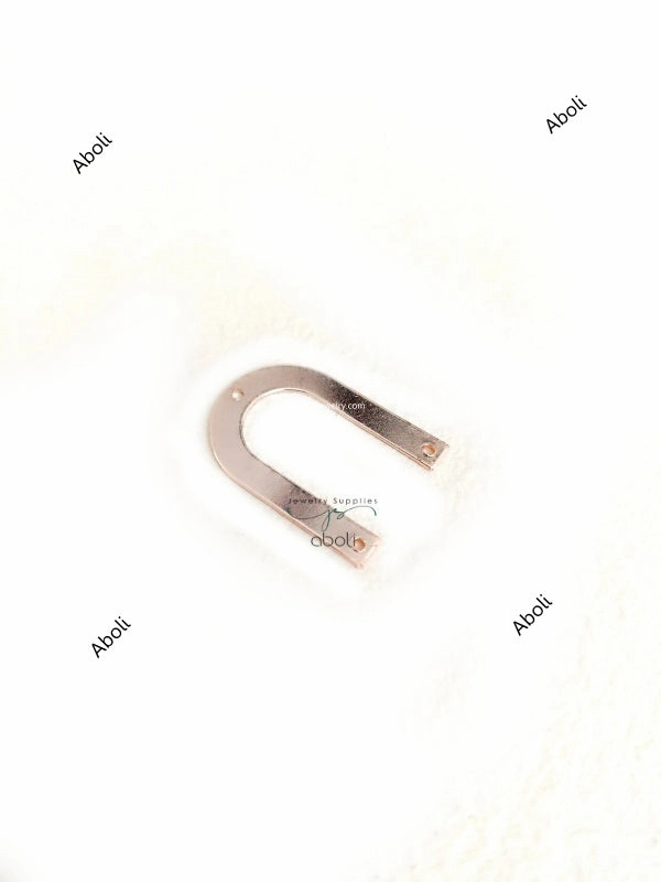 Glamorous Gem Trendy Layer Rose Gold Metal Arch Connector Jewellery Component MACU4 Shiny 3 hole connectors