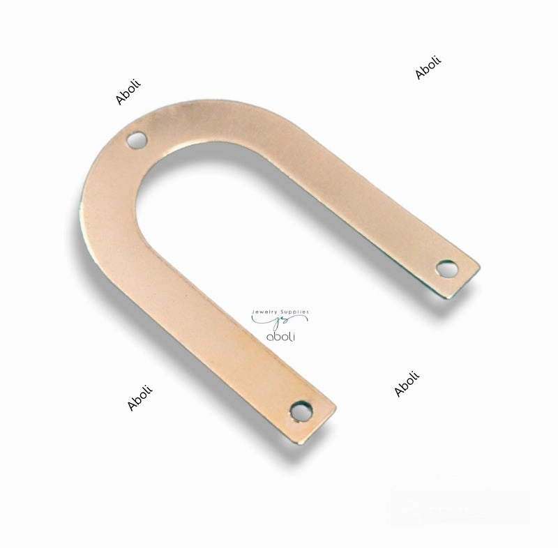 Rose Gold Metal Arch Connector Jewellery Component MACU4 Shiny 3 hole connectors Refined Detail Gift Look