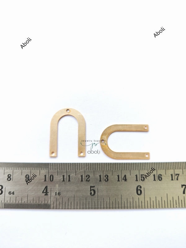 Bright Sparkle Rose Gold Metal Arch Connector Jewellery Component MACU4 Shiny 3 hole connectors