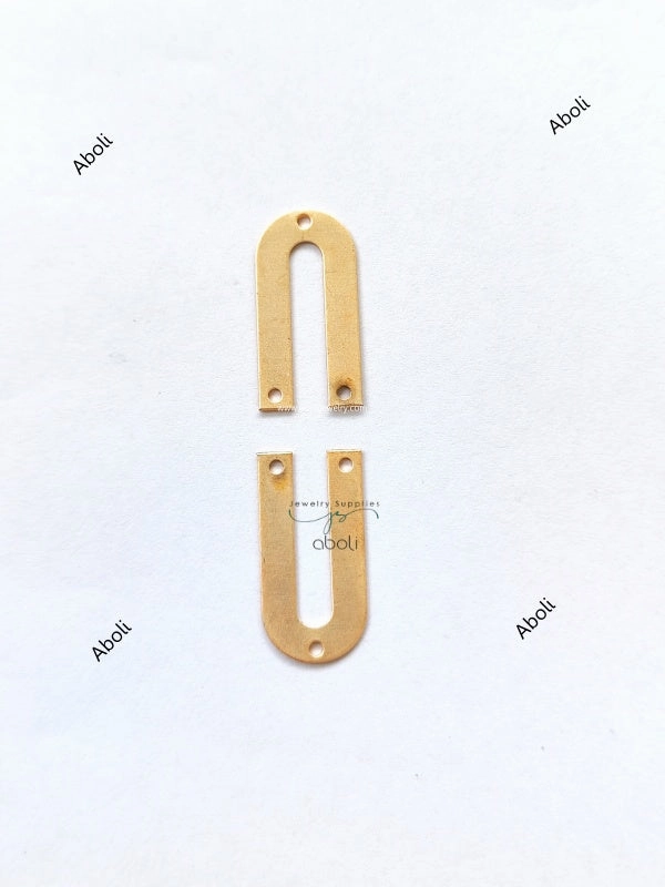 Rose Gold Metal Arch Connector U shaped Jewellery Component MACU11 Matt finish 3 hole connectors Gifting Ready Timeless Detail
