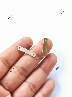 Rose Golden Flat Metal bar Connector Jewellery Component MACU14 Shiny finish 2 hole link connector Charming Sparkle Exclusive Design