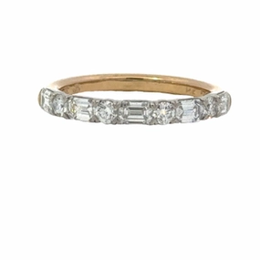 Durable Look Round & Emerald Cut Alternating Band
