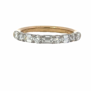 Durable Look Round & Emerald Cut Alternating Band