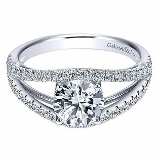 Economy Choice Value Jewelry ROUND BRILLIANT CUT DIAMOND RING WITH SPLIT SHANK