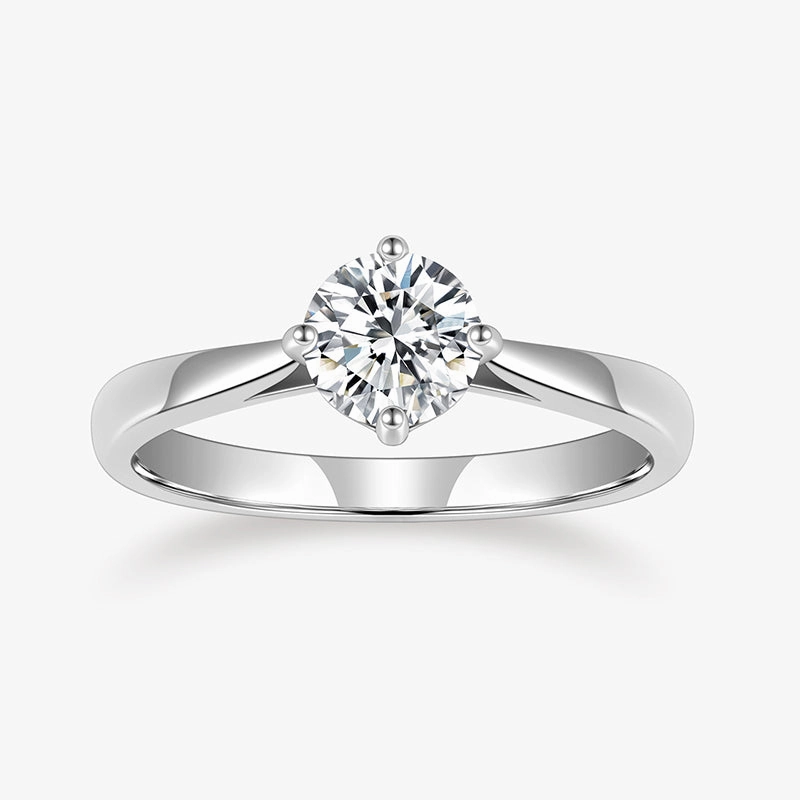 Outdoor Set Round Cut Zirconia Solitaire Ring