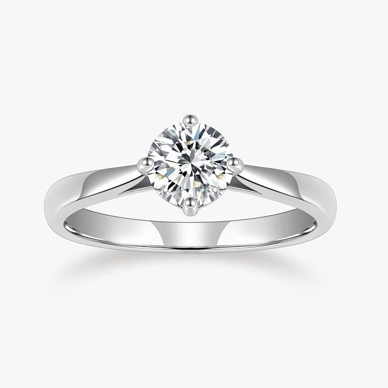 Brilliant Edge Evening Detail Round Cut Zirconia Solitaire Ring
