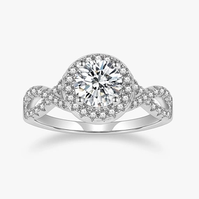 Round Twisted Gems Ring in Sterling Silver Sleek Look