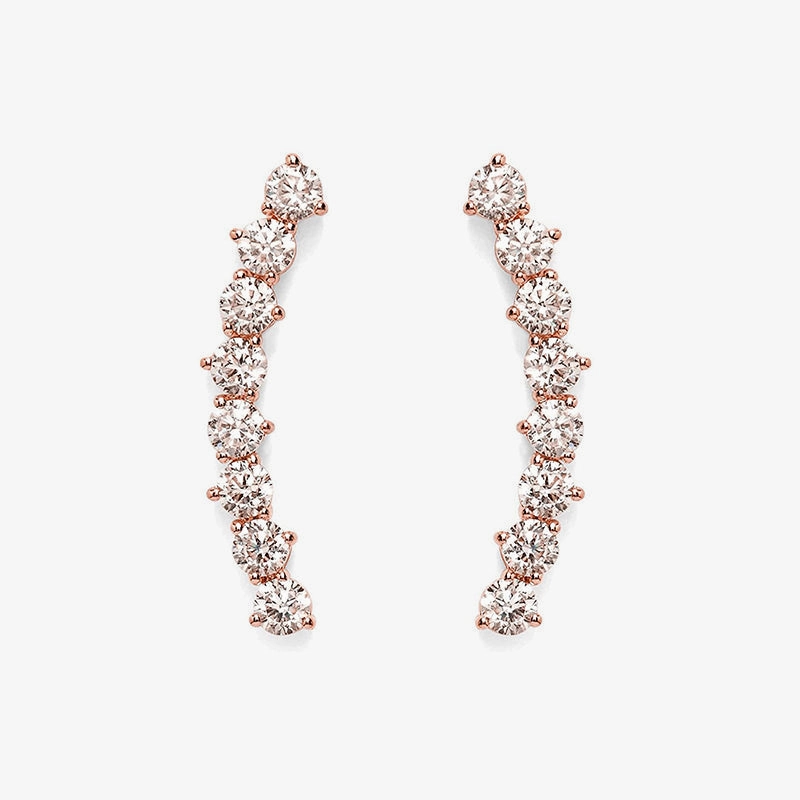 S925 CZ Climber Earrings For Women Distinct Look
