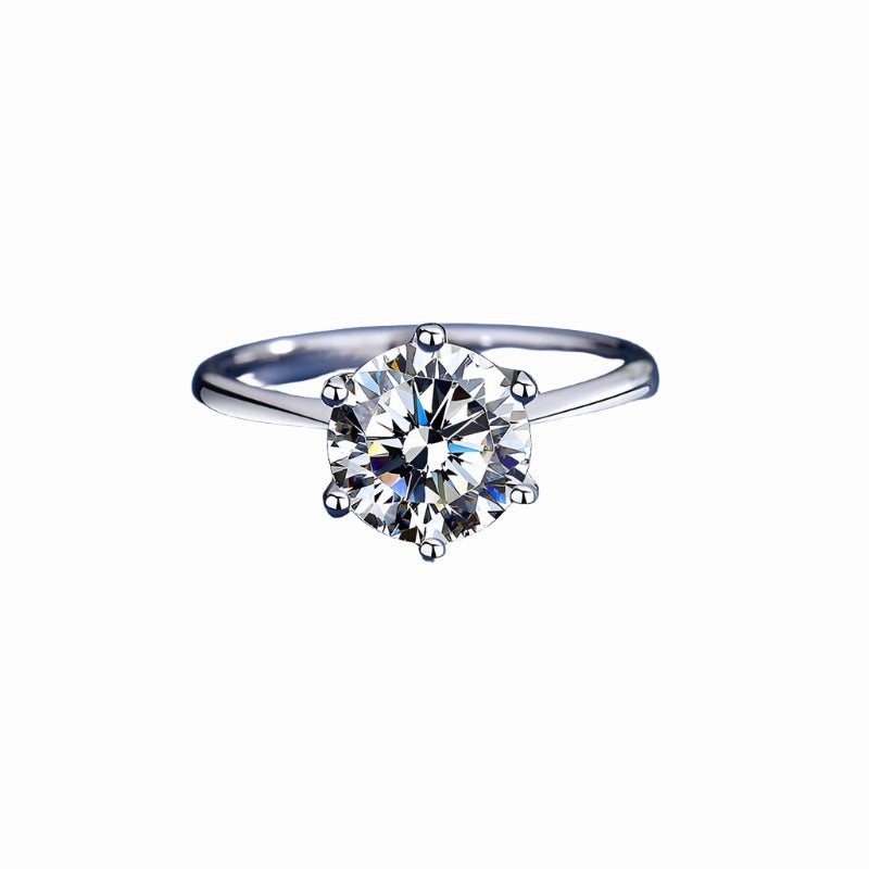 2 Carat Classic Round Brilliant Ring | S925 | Moissanite Timeless Decoration