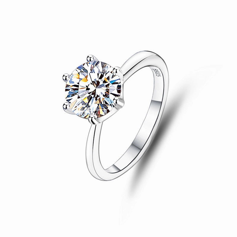 2 Carat Classic Round Brilliant Ring | S925 | Moissanite Wedding Occasion Exquisite Article