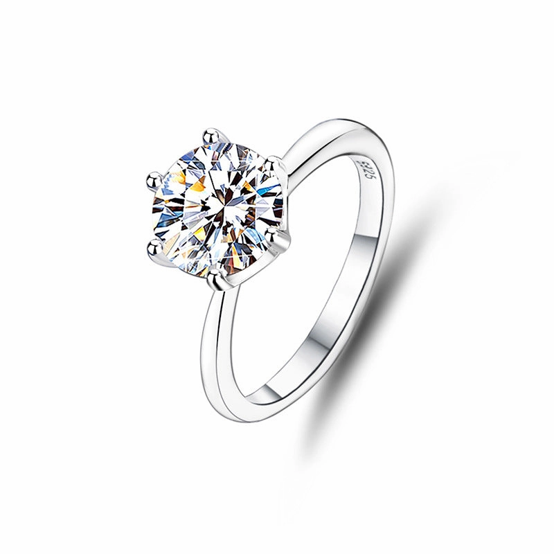 Classic Trinket 2 Carat Classic Round Brilliant Ring | S925 | Moissanite