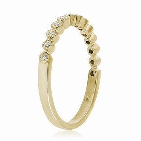 YELLOW GOLD MILGRAIN BAND Lightweight Touch