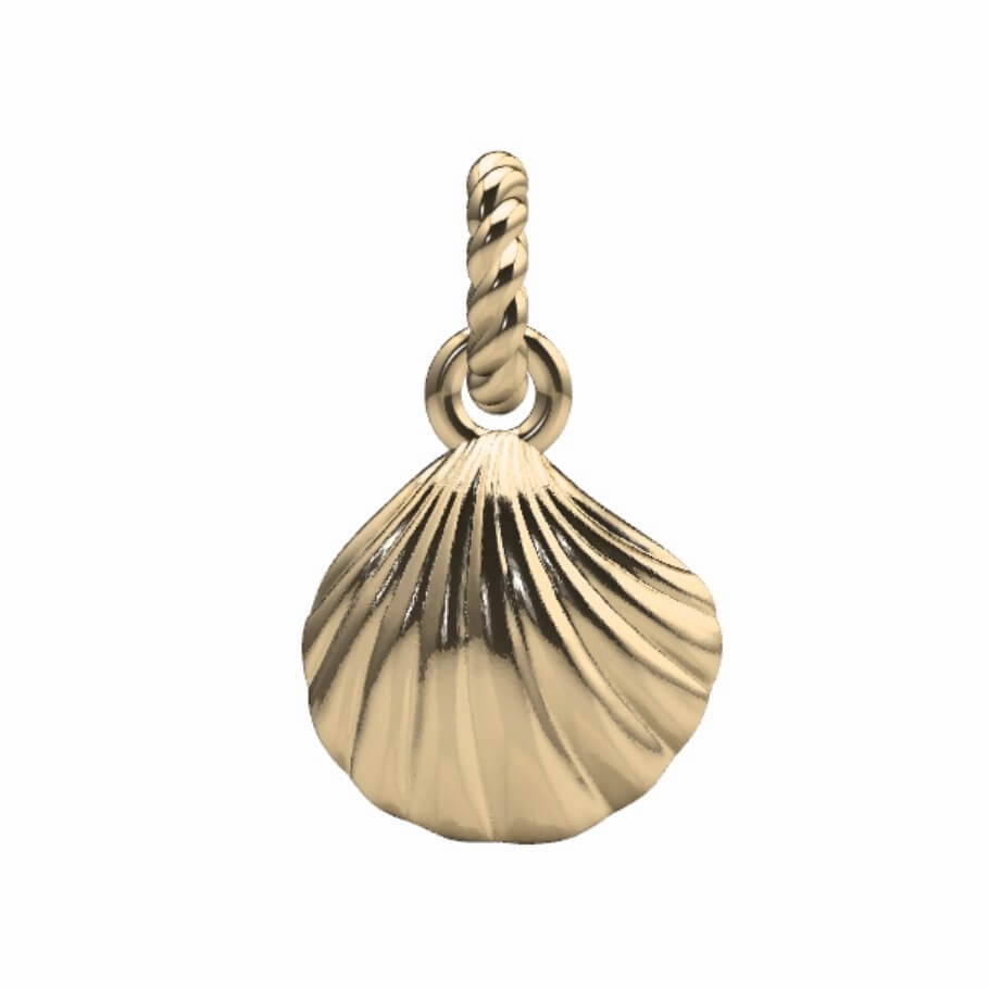 Shimmer Detail Timeless Gems Seashell Charm