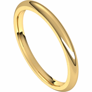 HighEnd Creation Excellent Look 14K Yellow Gold Comfort Fit 2mm Wedding Band (Size: 5.5)