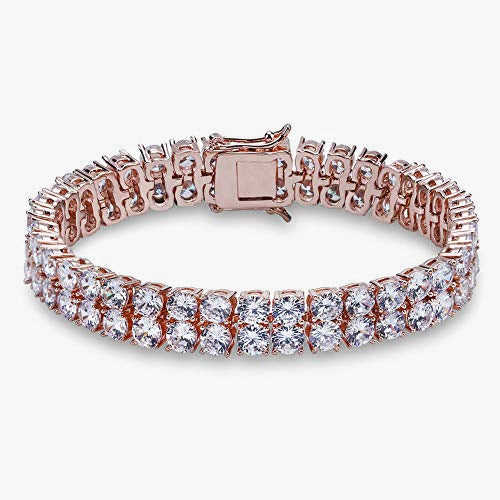 Delicate Form Cubic Zirconia Iced Out Tennis Bling Lab Bracelet