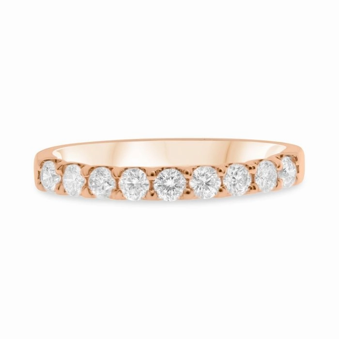 Beta Version Vibrant Accent Nine Stone White Diamond Band