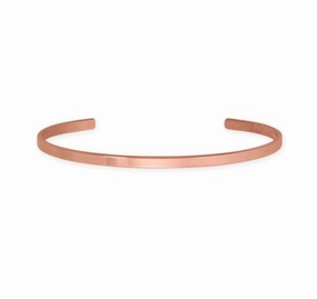 Casual Wear Smooth Copper Cuff Bracelet 3.2mm width - Made in the USA