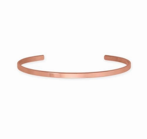 Casual Wear Smooth Copper Cuff Bracelet 3.2mm width - Made in the USA