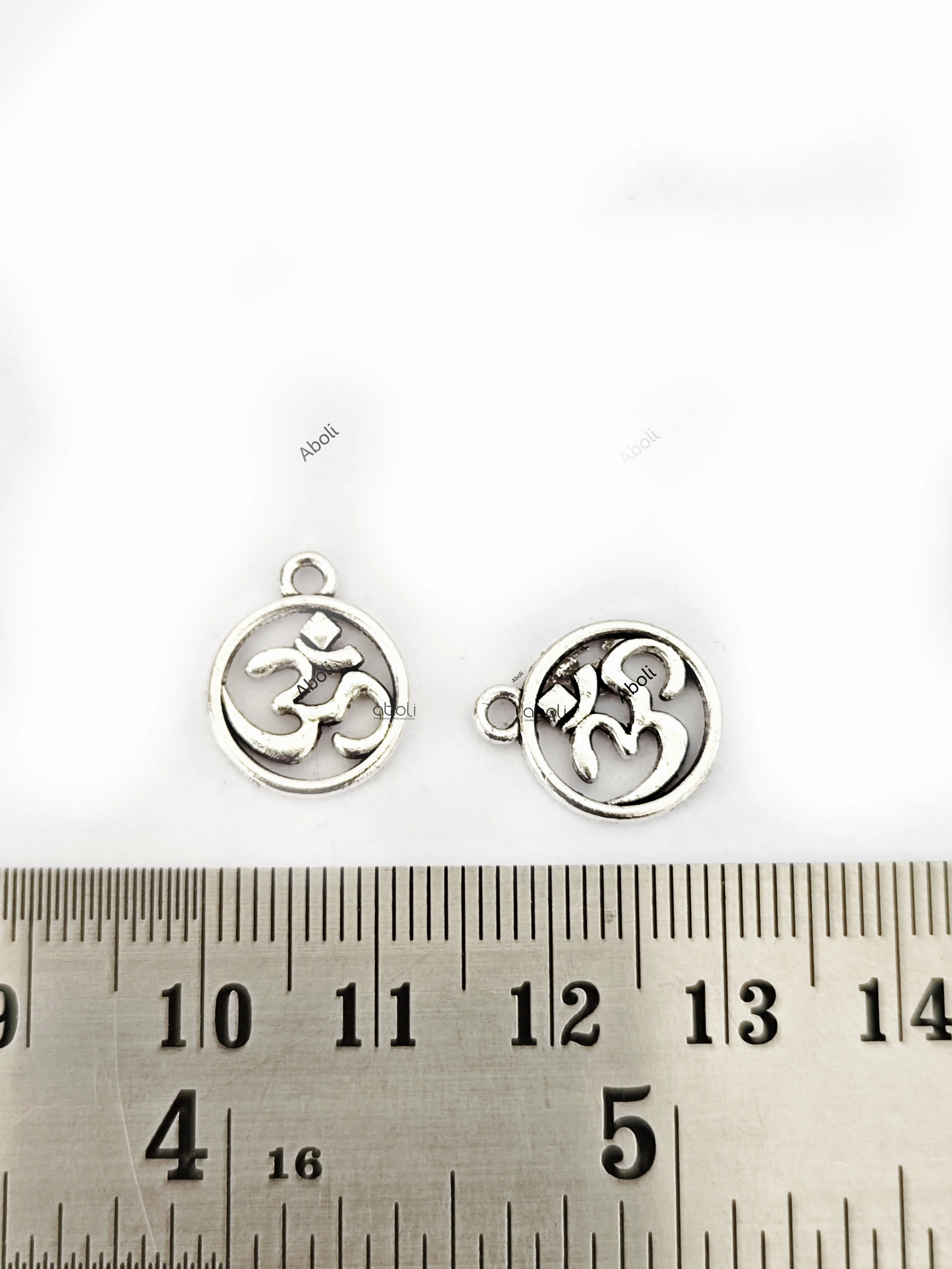 Silver Charm Om AUM charm religious Yoga spiritual charm CHMS104 1 charm Exclusive Edge