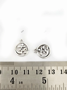 Silver Charm Om AUM charm religious Yoga spiritual charm CHMS104 1 charm Exclusive Edge