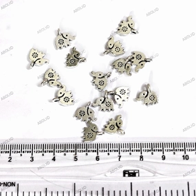 Silver elephant charms cute small elephant dangles CHMS137 10 gm Vibrant Form