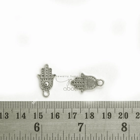Silver hamsa charm protection hand hamsa charms CHMS167 4 charms Captivating Form