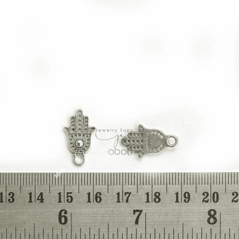 Silver hamsa charm protection hand hamsa charms CHMS167 4 charms Captivating Form