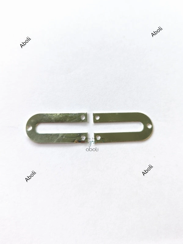 Silver Metal Arch Connector U shaped Jewellery Component MACU10 Shiny finish 3 hole connectors Accent Style