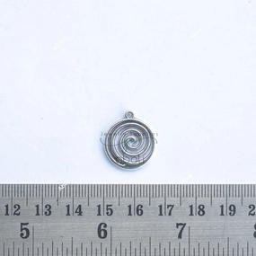 Ornate Edge Silver spiral charm silver spiral charm CHMS166 2 charms