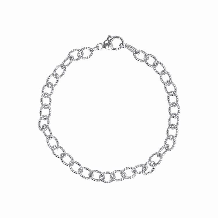 SILVER TWISTED LINK CLASSIC BRACELET Daily Essential