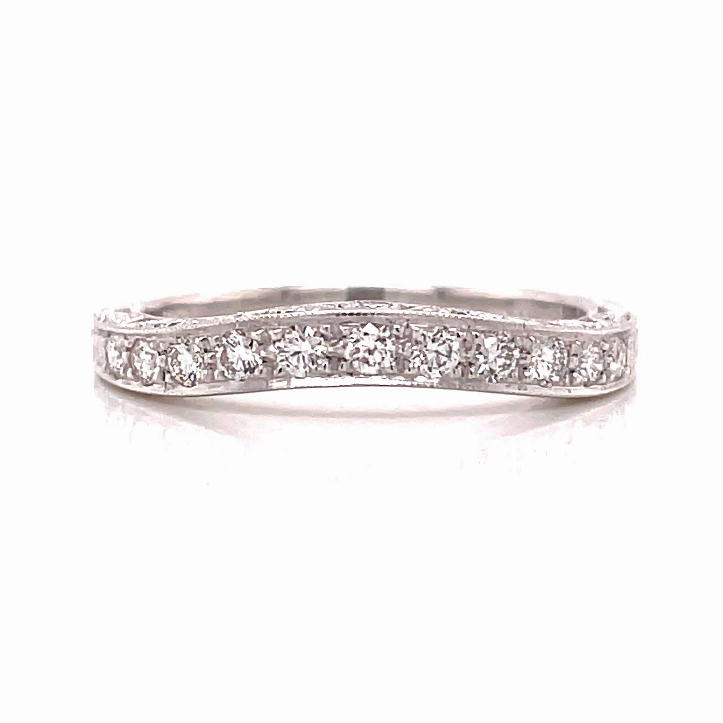 Exclusive Work Rectangular Form 7-stone filigree side (Ridgeland Band)