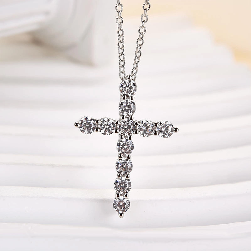 Bold Jewelry Louily Sterling Silver Fashion Cross pendant Necklace