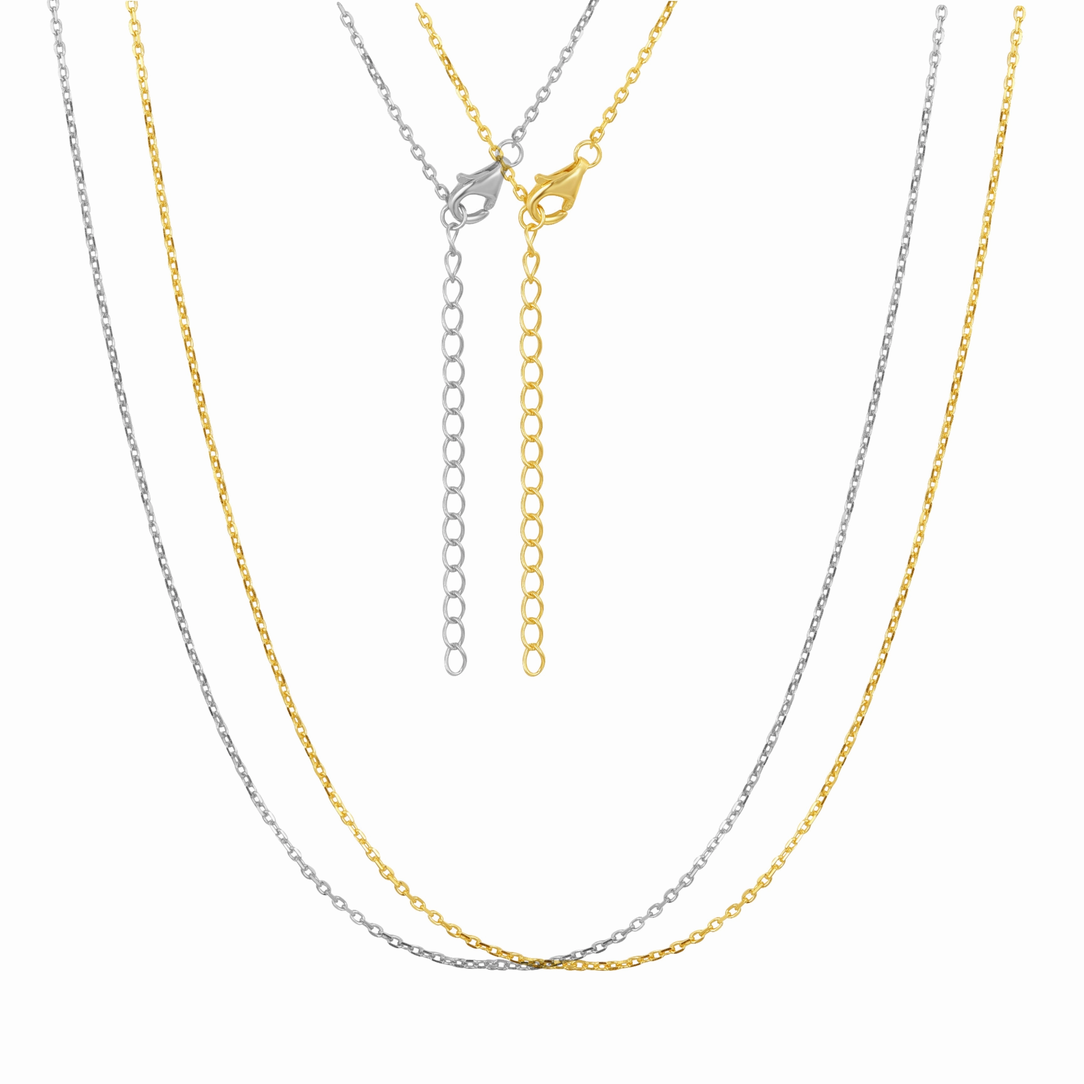 Sterling Silver 1.5mm or ~1mm Diamond Cut Cable Chain Impeccable Form Vibrant Jewelry Craftwork