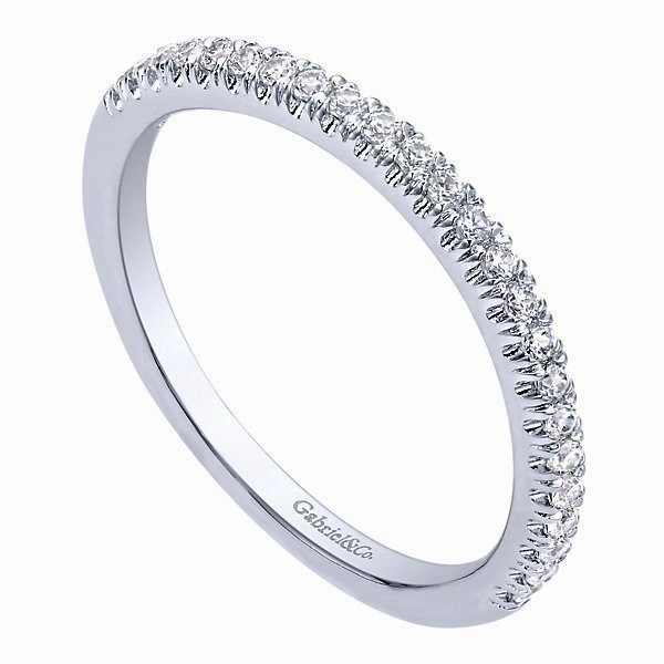 Luxury Sign Brick and mortar Slightly Contoured Pave Diamond Band .17 Cttw 14K Gold 306B
