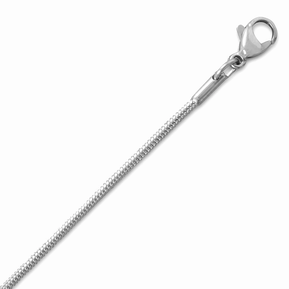 Bold Jewelry Snake Chain Necklace 1.5mm 316L Stainless Steel Hypoallergenic